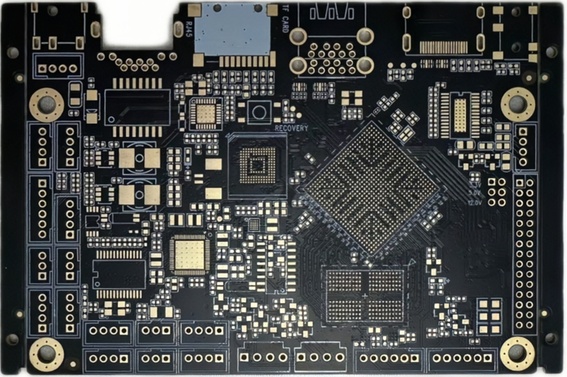 12-Layer Black Solder Mask Immersion Gold Motherboard